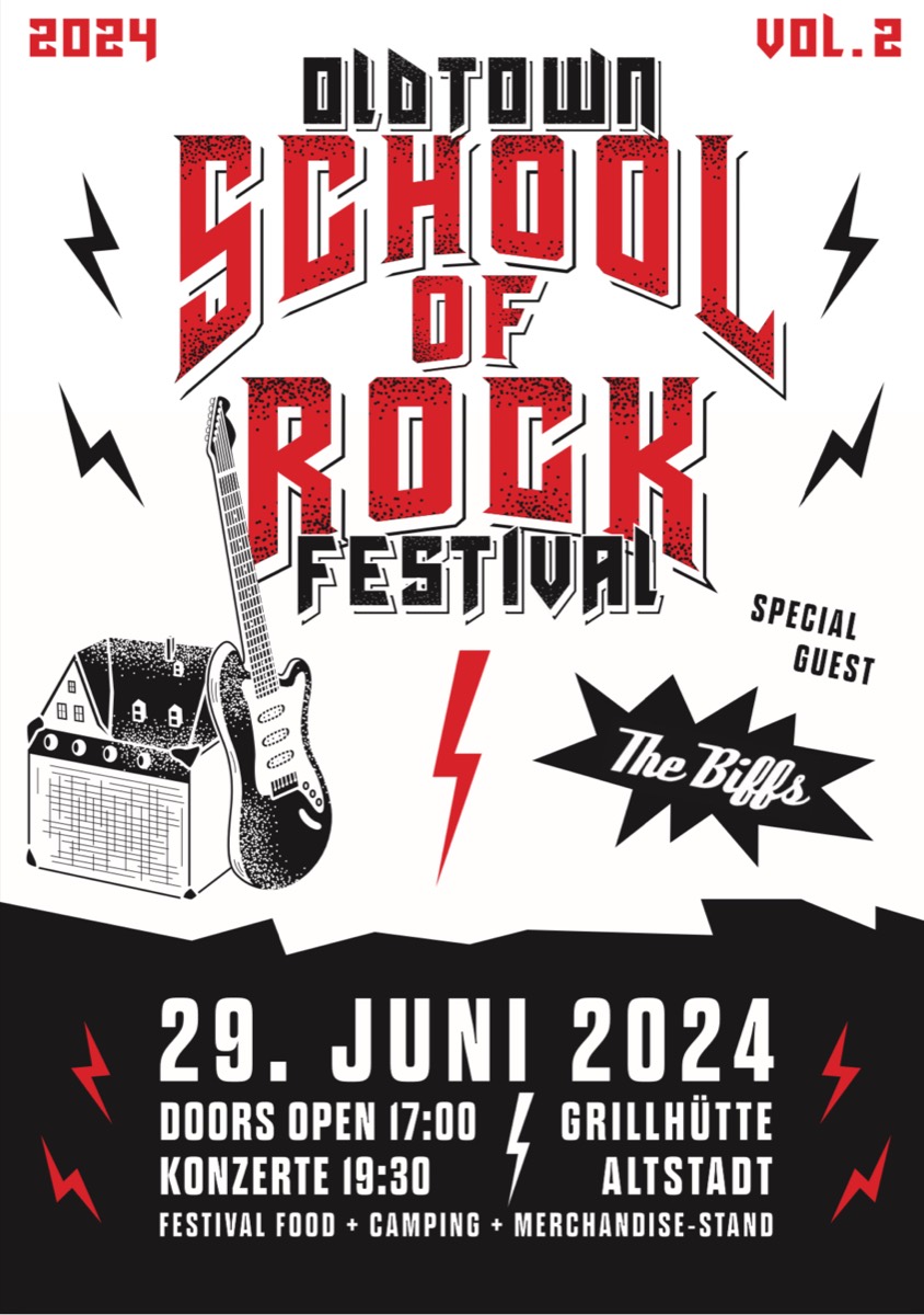Plakat des Oldtown School of Rock Festivals Vol. 2 am 29. Juni 2024